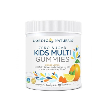 Nordic Naturals Kids Multi Gummies zero cukru 120 żelek smak pomarańcza cytryna