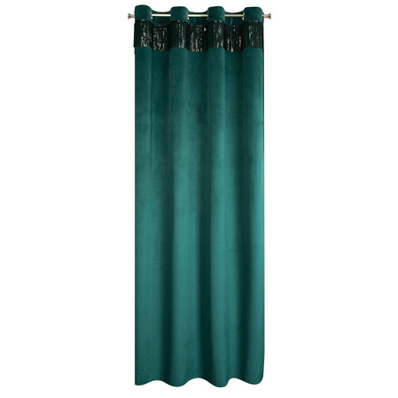ZASŁONA GOTOWA JASPER 140 X 250 CM CIEMNOTURKUSOWY