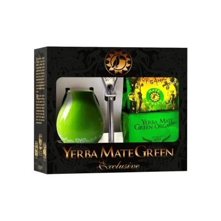 Organic Mate Green Zestaw yerba mate BIO 400 g + Bombilla + Luka - mix
