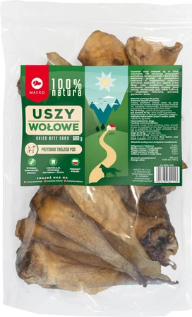 MACED 100% Natura Uszy wołowe 600g