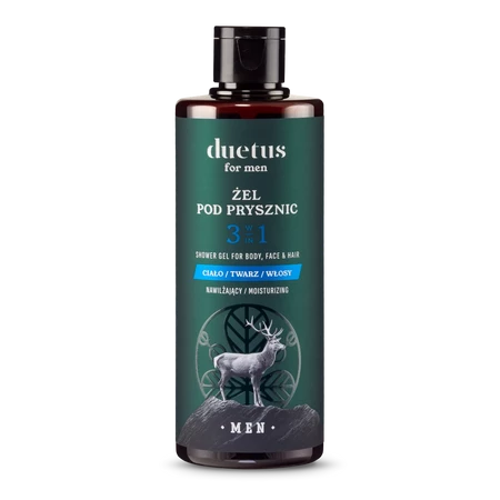 Duetus for Men - Żel pod prysznic 3w1 nawilżający Invictus 300 ml