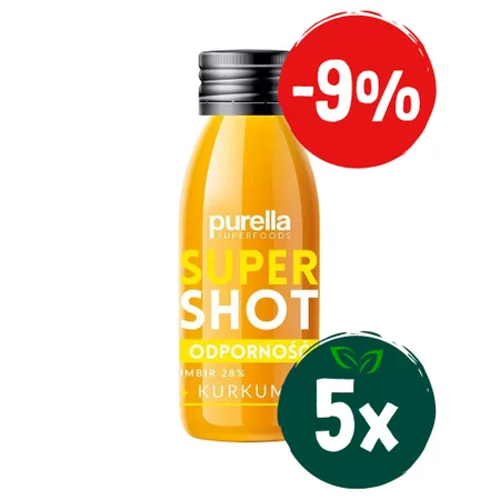 Zestaw: 5x Purella SuperShot Shot imbirowy na Odporność - 100g