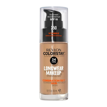 ColorStay podkład z pompką do cery mieszanej i tłustej z kompleksem SoftFlex 350 Rich Tan 30ml