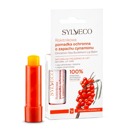 Sylveco − Rokitnikowa pomadka ochronna o zapachu cynamonu − 4,4 g