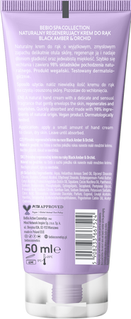 beBIO Spa Collection Regenerujący krem do rąk Black Amber & Orchid 50ml