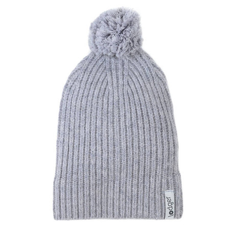 Lodger Czapeczka z wełny merino 100% szara Drizzle 3-6 m