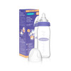 Lansinoh, mOmma, Szklana butelka ze smoczkiem o średnim przepływie Natural Wave, 240 ml