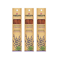 Zestaw: 3x Sattva Naturalne Kadzidła Lawenda Incense 30G