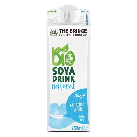 NAPÓJ SOJOWY NATURALNY BEZ DODATKU CUKRÓW BEZGLUTENOWY BIO 250 ml - THE BRIDGE