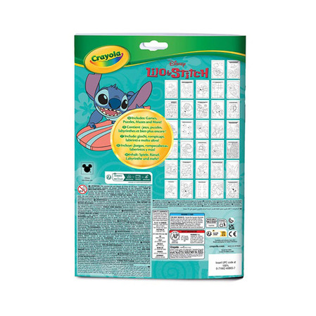 Crayola Kolorowanka dla dzieci z łamigłówkami i flamastrami Lilo i Stitch 3+