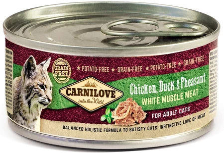 CARNILOVE Cat Adult Chicken Duck / Pheasant puszka 100g