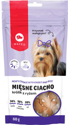 MACED Mięsne Ciacho Królik z Ryżem Przysmak małego psa 60g