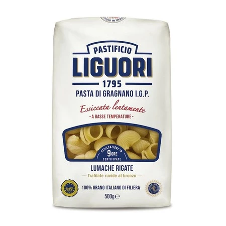 Zestaw 2x Makaron Liguori IGP Lumache Rigate 500g
