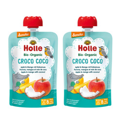 Zestaw: 2x Holle Mus Kokosowy Krokodyl 100g