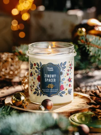 Wosk i Knot  Śweica Sojowa Zimowy Spacer 300ml