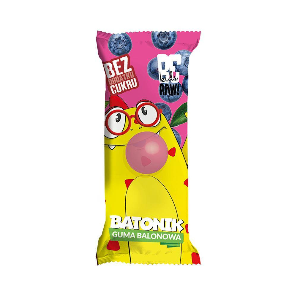 Baton guma balonowa z chrupkami Bez Cukru 25 g BeRAW! Kids