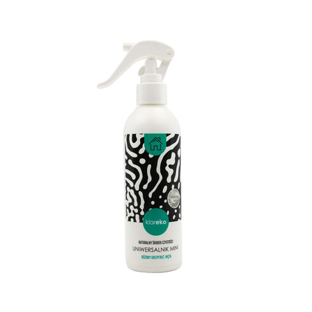 Klareko, Uniwersalnik, Spray do czyszczenia wszystkich powierzchni, wersja MINI, Grejpfrut i Mięta, 250 ml