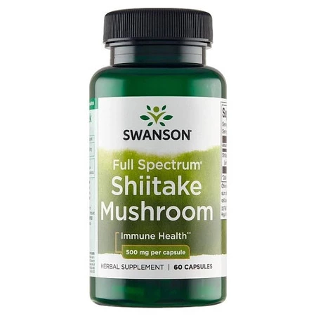 SWANSON Shiitake Mushroom 500mg, 60kaps.