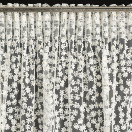FIRANA GOTOWA DAISY NA TAŚMIE 130 X 270 CM BIAŁY