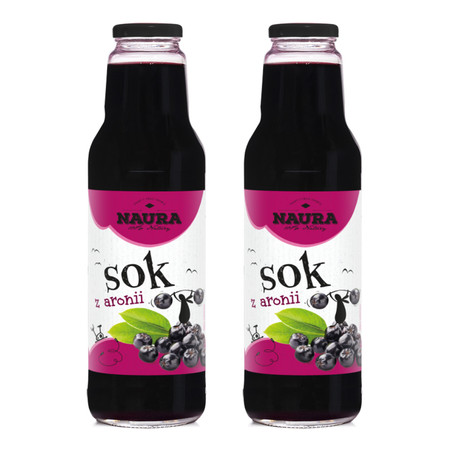 Zestaw 2x Sok z aronii 750 ml