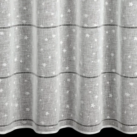 Firana gotowa z motywem świątecznym rozm.: 140 x 250 cm, kolor: biały