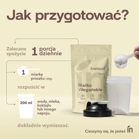 Intenson Białko Wegańskie o smaku waniliowym 300g