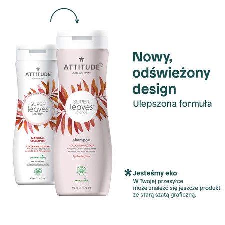 Attitude, Szampon do włosów farbowanych z Olejkiem z Awokado, 473 ml