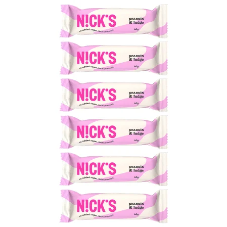 Zestaw x6 szt. N!CK'S Nicks Peanut'n'Fudge 40g