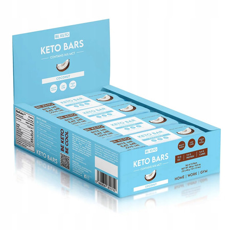 BeKeto Keto Baton – Kokos w Czekoladzie 40g x 12 szt.