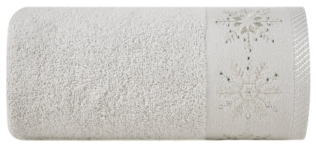 Ręcznik Świateczny Joy3 70 x 140 cm, Srebrny