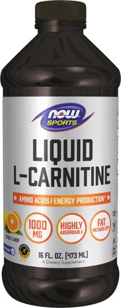 Now Foods L-Carnitine 1000 mg L-Karnityna na wsparcie redukcji masy ciała 473 ml smak cytryna