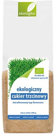 Cukier trzcinowy brązowy (demerara) BIO 500 g