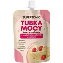 SUPERSONIC Tubka Mocy krem orzechowy o smaku białej czekolady z malinami 50g KRÓTKA DATA 2026-10-29