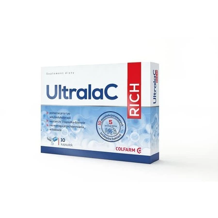 Ultralac Rich przy kuracji antybiotykowej 10 kapsułek