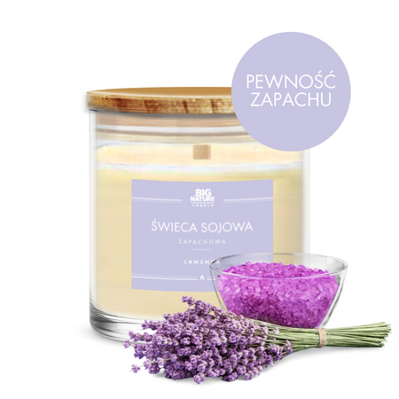 Big Nature Świeca Sojowa LAWENDA 215 g