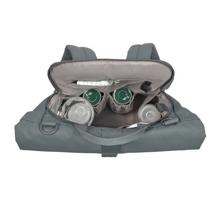 Lassig Green Label Plecak dla mam z akcesoriami Rolltop Up Backpack anthracite