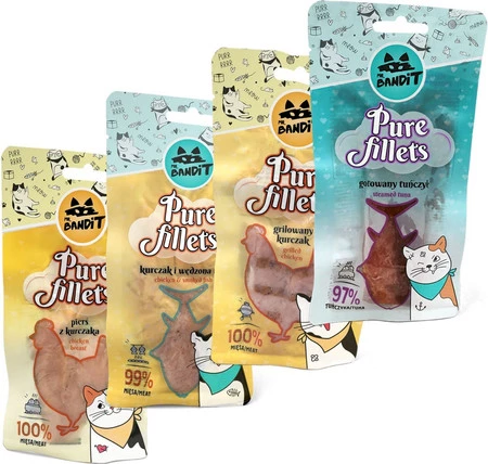 MR.BANDIT Pure Fillets Kurczak i Wędzona Ryba dla kota 30g
