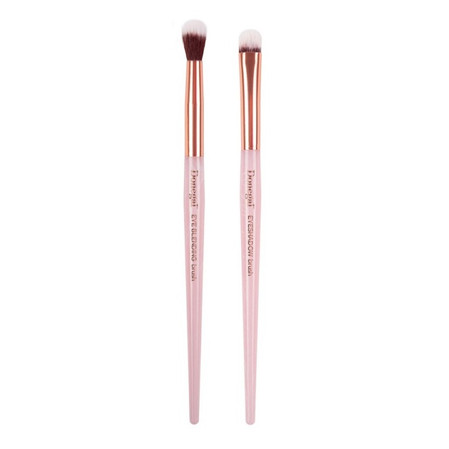 Mineral Pink pędzel do aplikacji i blendowania cieni 2szt