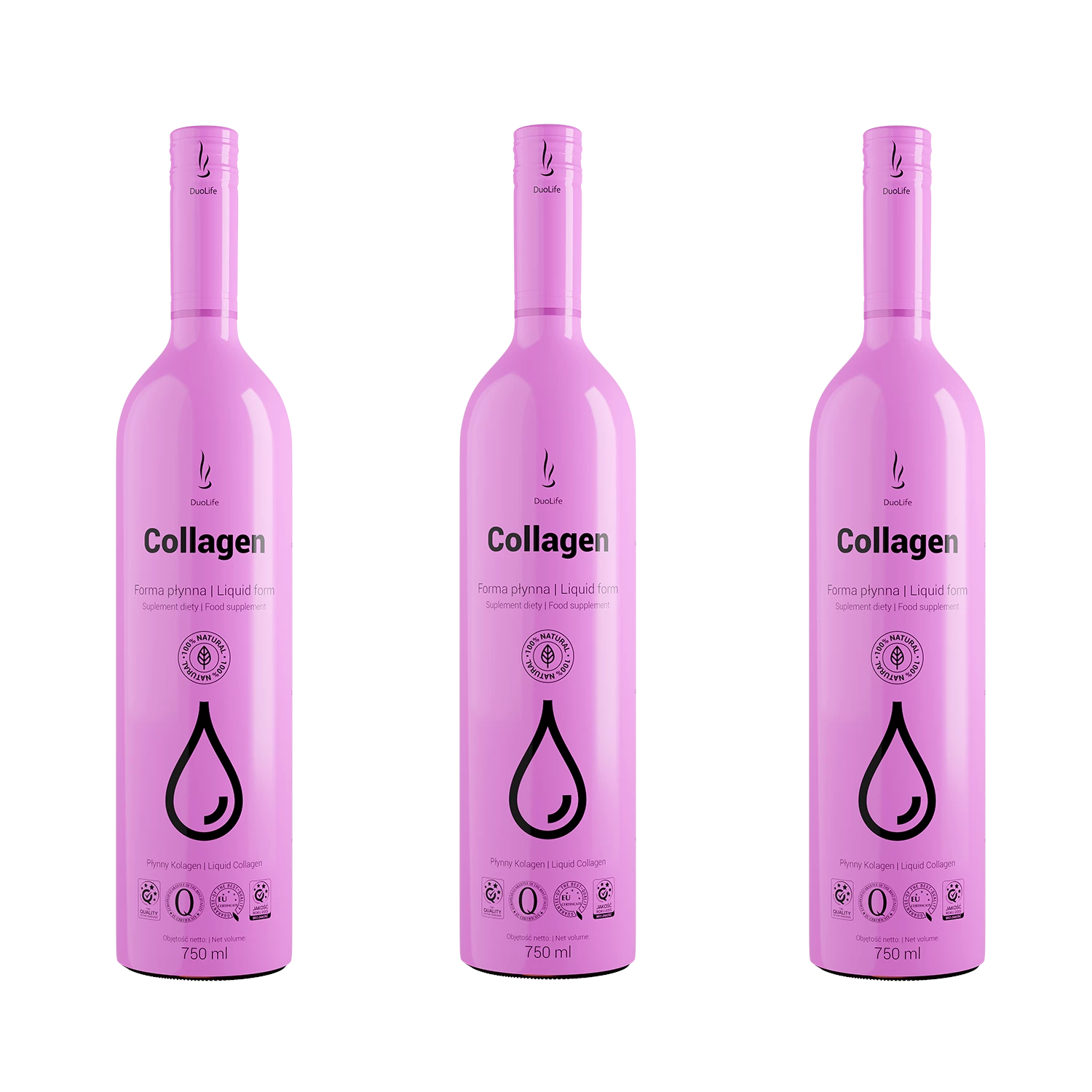 Zestaw: 3x DuoLife - Kolagen w płynie - 750ml - Nabea.pl