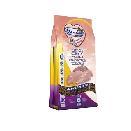 Renske Senior Cat fresh chicken with duck - świeży kurczak z kaczką bez zbóż dla starszych kotów (400 g)