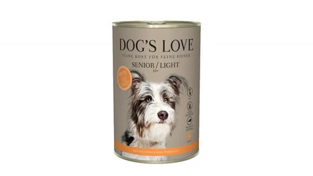 Zestaw 10x DOG'S LOVE Senior Pute Light - indyk karma dla starszych psów (400g)