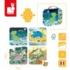 Janod Puzzle progresywne w walizce Dinozaury 4 układanki – 6, 9, 12 i 16 elementów 2+, Made in France (stary indeks: J02657)