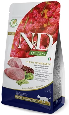 Farmina N&D Quinoa Weight Management Lamb - sucha karma dla kota - 5kg