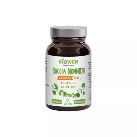 Bacopa Monnierim (Brahmi) 300 mg - 50% bakozydów (120 kaps.)