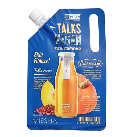 Talks Vegan Squeeze Pocket Sleeping Mask wygładzająca maseczka całonocna dla skóry problematycznej Skin Fitness 10g