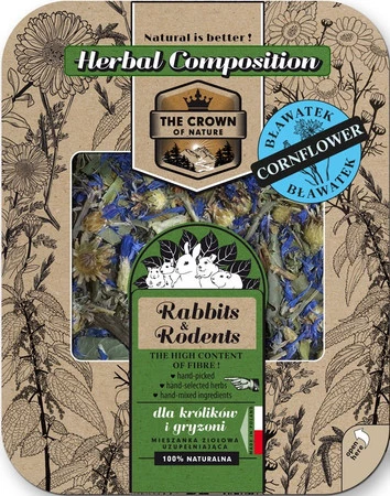 KORONA NATURY Paśnik ziołowy Bławatek dla Świnki Morskiej 70g