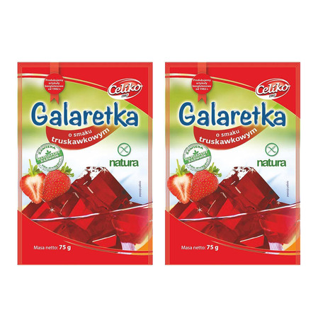 Zestaw: 2x Galaretka o smaku truskawkowym bezglutenowa 75 g