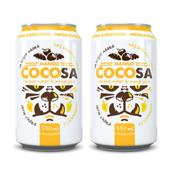 Zestaw: 2x WODA KOKOSOWA Z SOKIEM Z MANGO 330 ml - DIET-FOOD (COCOSA)
