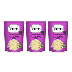 Zestaw: 3x Keto Chef Makaron Konjac Typu Noodle Gotowy Na Woka Bezglutenowy Bio 270g