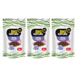 Zestaw 3x Big Nature Siemię lniane ziarno 250g